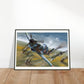 Thijs Postma - Poster - Morane Saulnier MS.406 In Action In 1940 - Metal Frame Poster - Metal Frame TP Aviation Art 