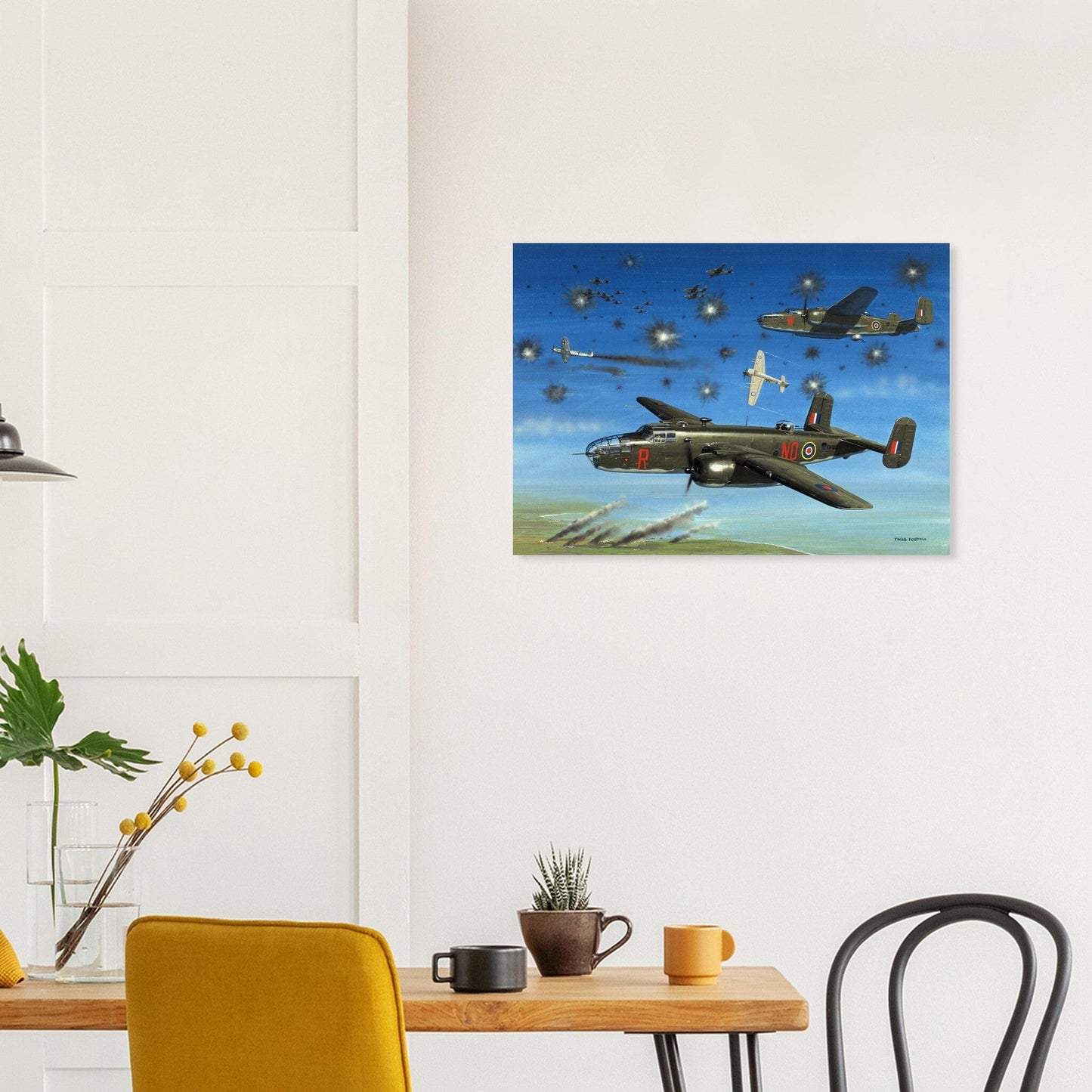 Thijs Postma - Poster - North American Mitchell B-25C 320 Sqn Brest Poster Only TP Aviation Art 