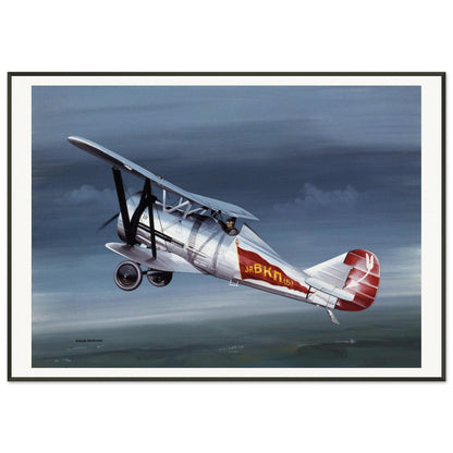 Thijs Postma - Poster - Polikarpov I-5 In The Sky - Metal Frame Poster - Metal Frame TP Aviation Art 70x100 cm / 28x40″ 