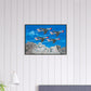 Thijs Postma - Poster - Republic F-84 Thunderbirds At Mount Rushmore - Metal Frame Poster - Metal Frame TP Aviation Art 