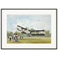 Thijs Postma - Poster - Santos-Dumont 14-bis First Flight Over Europe - Metal Frame Poster - Metal Frame TP Aviation Art 50x70 cm / 20x28″ 
