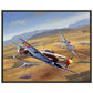 Thijs Postma - Poster - Spanish Heinkel He 112 Intercepting A Lockheed P-38 Lightning - Metal Frame Poster - Metal Frame TP Aviation Art 40x50 cm / 16x20″ 