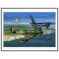 Thijs Postma - Poster - Supermarine Spitfire Mk.1 Battle Of Britain - Metal Frame Poster - Metal Frame TP Aviation Art 60x80 cm / 24x32″ 