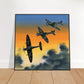 Thijs Postma - Poster - Supermarine Spitfire Mk.24 In HongKong - Metal Frame Poster - Metal Frame TP Aviation Art 