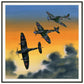 Thijs Postma - Poster - Supermarine Spitfire Mk.24 In HongKong - Metal Frame Poster - Metal Frame TP Aviation Art Horizontal 70x70 cm / 28x28″ 