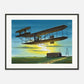 Thijs Postma - Poster - Wright Flyer First Flight Over The Netherlands 1909 - Metal Frame Poster - Metal Frame TP Aviation Art 45x60 cm / 18x24″ 