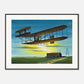 Thijs Postma - Poster - Wright Flyer First Flight Over The Netherlands 1909 - Metal Frame Poster - Metal Frame TP Aviation Art 60x80 cm / 24x32″ 