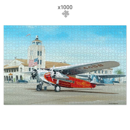 Thijs Postma - Puzzle - Fokker USA F.10 Glendale Los Angeles - 1000 pieces Jigsaw Puzzles TP Aviation Art 