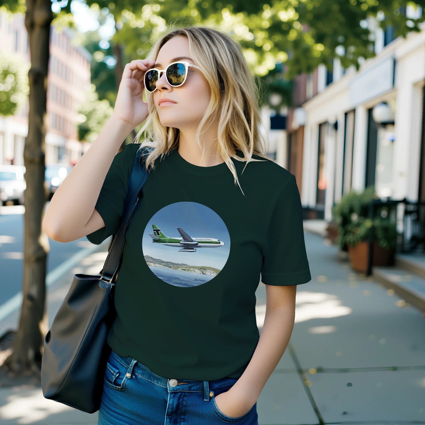 Thijs Postma - T-shirt - Boeing 737-200 Transavia Türkiye - Premium Unisex T-shirt TP Aviation Art 