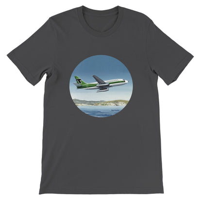Thijs Postma - T-shirt - Boeing 737-200 Transavia Türkiye - Premium Unisex T-shirt TP Aviation Art Dark Grey S 