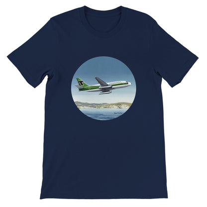 Thijs Postma - T-shirt - Boeing 737-200 Transavia Türkiye - Premium Unisex T-shirt TP Aviation Art Navy S 
