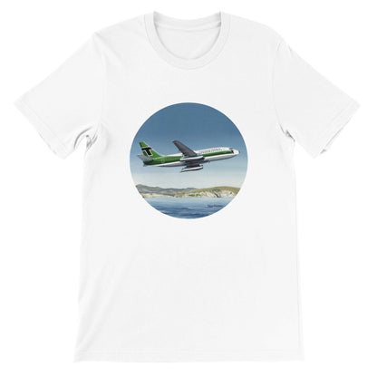 Thijs Postma - T-shirt - Boeing 737-200 Transavia Türkiye - Premium Unisex T-shirt TP Aviation Art White S 