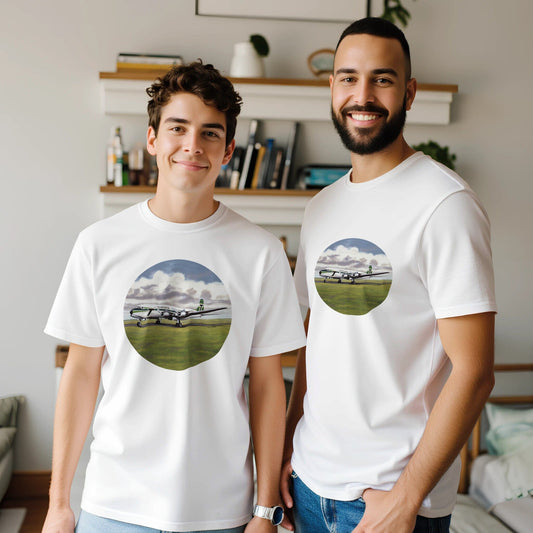 Thijs Postma - T-shirt - Douglas DC-6 Transavia - Premium Unisex T-shirt TP Aviation Art 