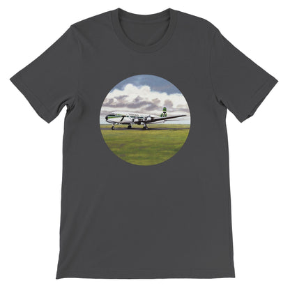 Thijs Postma - T-shirt - Douglas DC-6 Transavia - Premium Unisex T-shirt TP Aviation Art Dark Grey S 