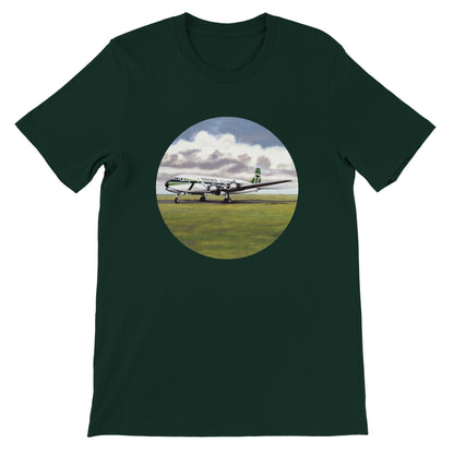 Thijs Postma - T-shirt - Douglas DC-6 Transavia - Premium Unisex T-shirt TP Aviation Art Forest S 