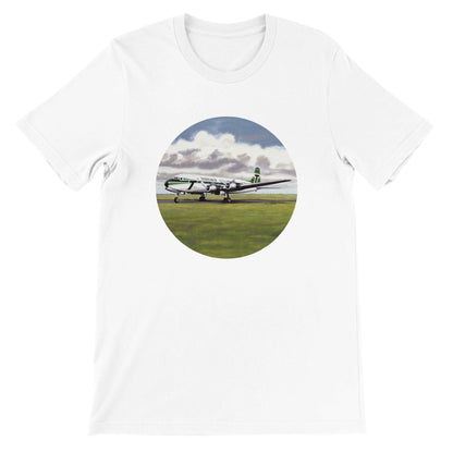 Thijs Postma - T-shirt - Douglas DC-6 Transavia - Premium Unisex T-shirt TP Aviation Art White S 