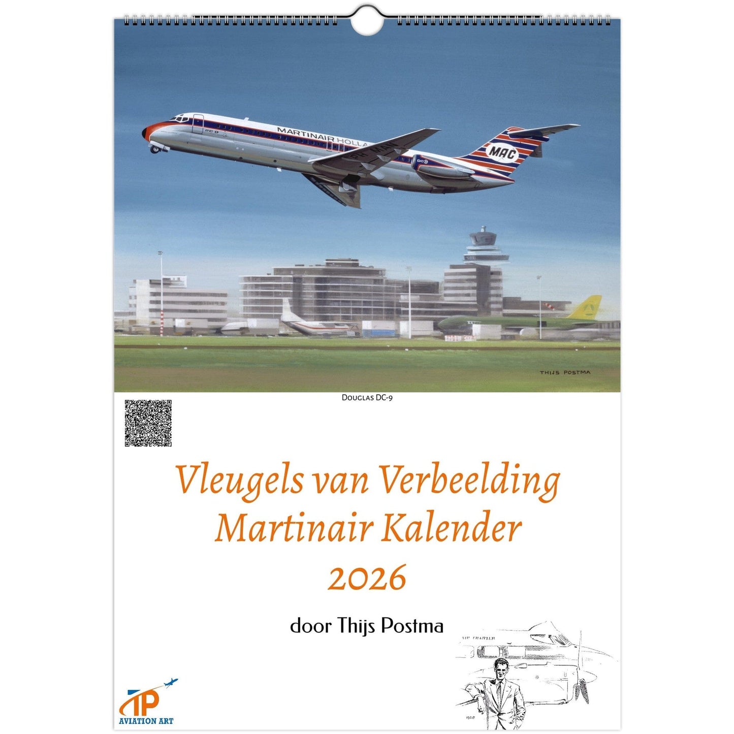 Thijs Postma - Vleugels van Verbeelding - Martinair Kalender 2026 Calendar TP Aviation Art 