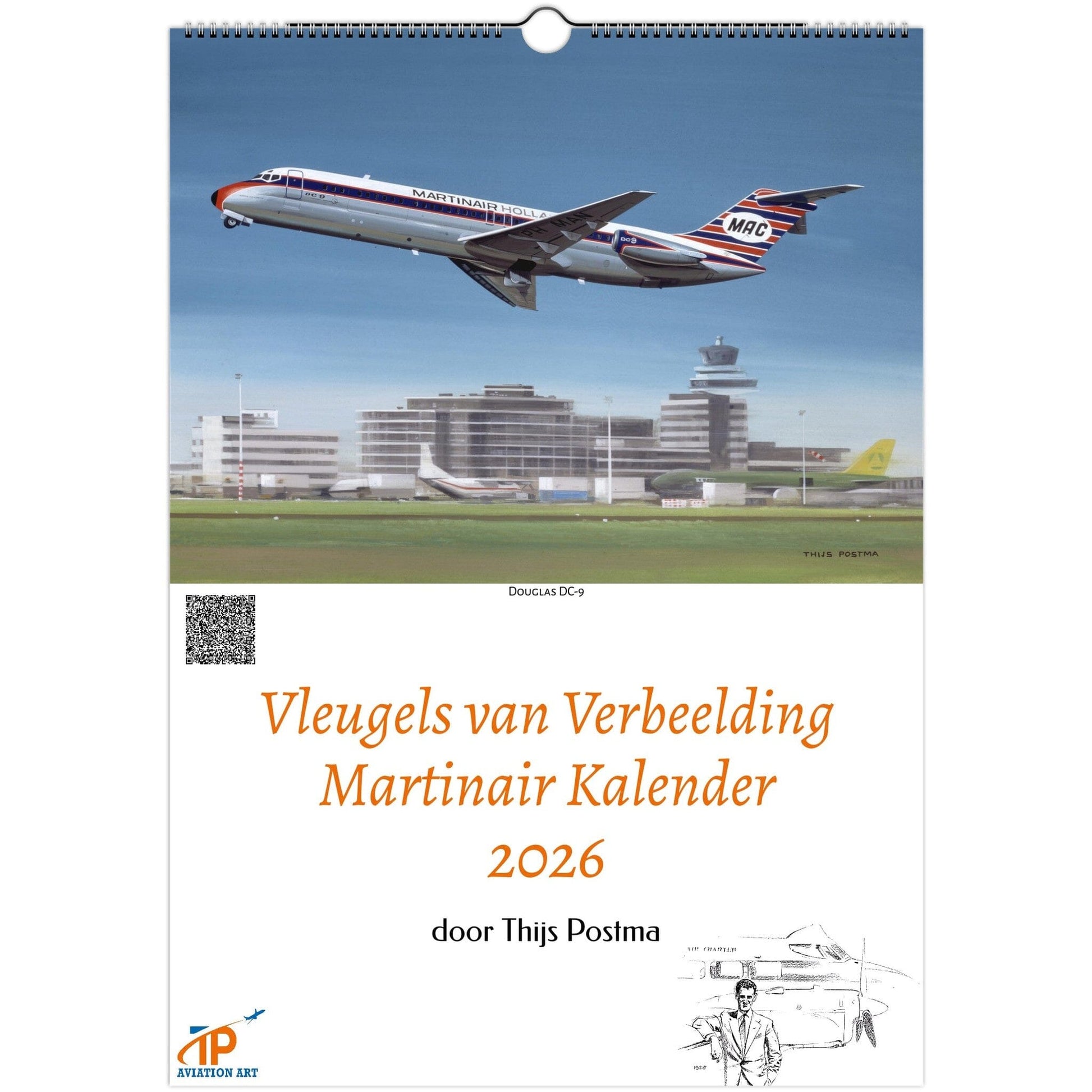 Thijs Postma - Vleugels van Verbeelding - Martinair Kalender 2026 Calendar TP Aviation Art 