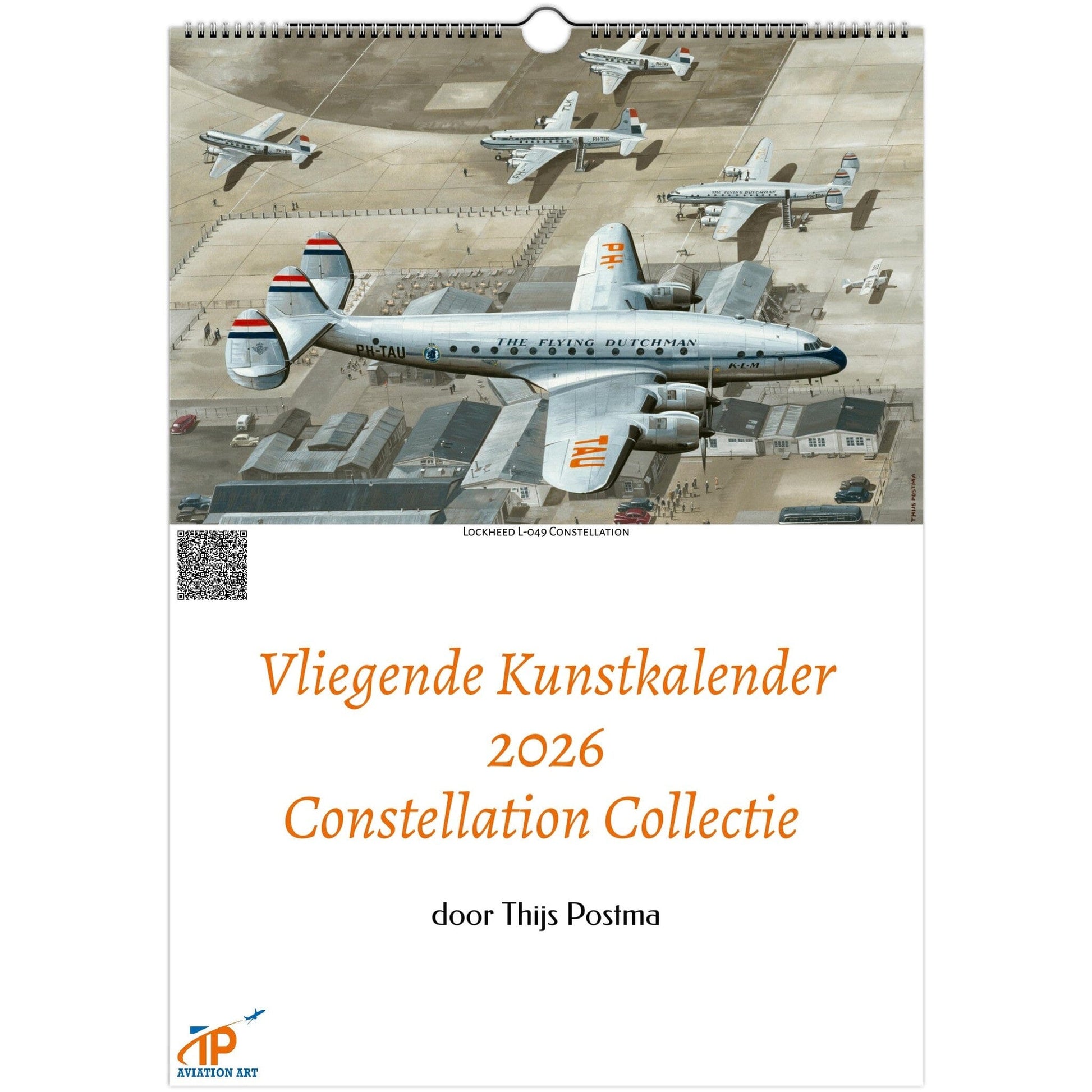 Thijs Postma - Vliegende Kunstkalender 2026 - Constellation Collectie Calendar TP Aviation Art 