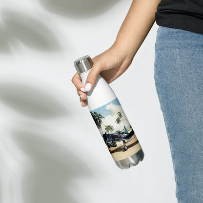 Thijs Postma - Water Bottle - Vought F4U-1A Corsair Of Lt Ike Kepford In The Pacific Water Bottles TP Aviation Art 