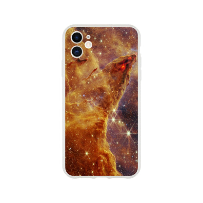 NASA - Phone Case Flexi - 9. Pillars of Creation (NIRCam Image) - James Webb Space Telescope Phone Case TP Aviation Art iPhone 11 
