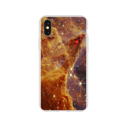 NASA - Phone Case Flexi - 9. Pillars of Creation (NIRCam Image) - James Webb Space Telescope Phone Case TP Aviation Art iPhone X 