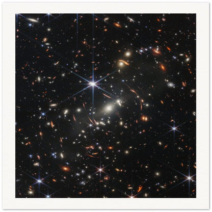 NASA - Poster - 1. Webb's First Deep Field (NIRCam Image) - James Webb Space Telescope Poster Only TP Aviation Art 70x70 cm / 28x28″ White Border 