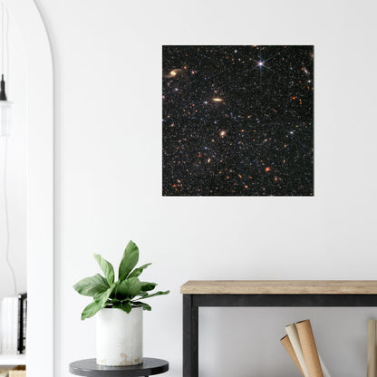 NASA - Poster - 10. Dwarf Galaxy Wolf–Lundmark–Melotte (NIRCam Image) - James Webb Space Telescope Poster Only TP Aviation Art 