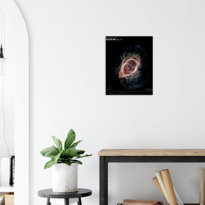 NASA - Poster - 12b. Southern Ring Nebula’s Spokes (NIRCam and MIRI Composite Compass Image) - James Webb Space Telescope Poster Only TP Aviation Art 