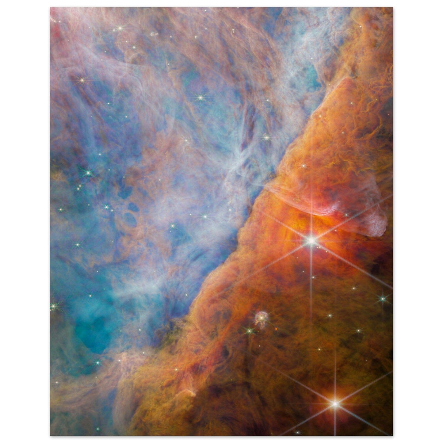 NASA - Poster - 19. Orion Bar (NIRCam Image) - James Webb Space Telescope Poster Only TP Aviation Art 40x50 cm / 16x20″ 