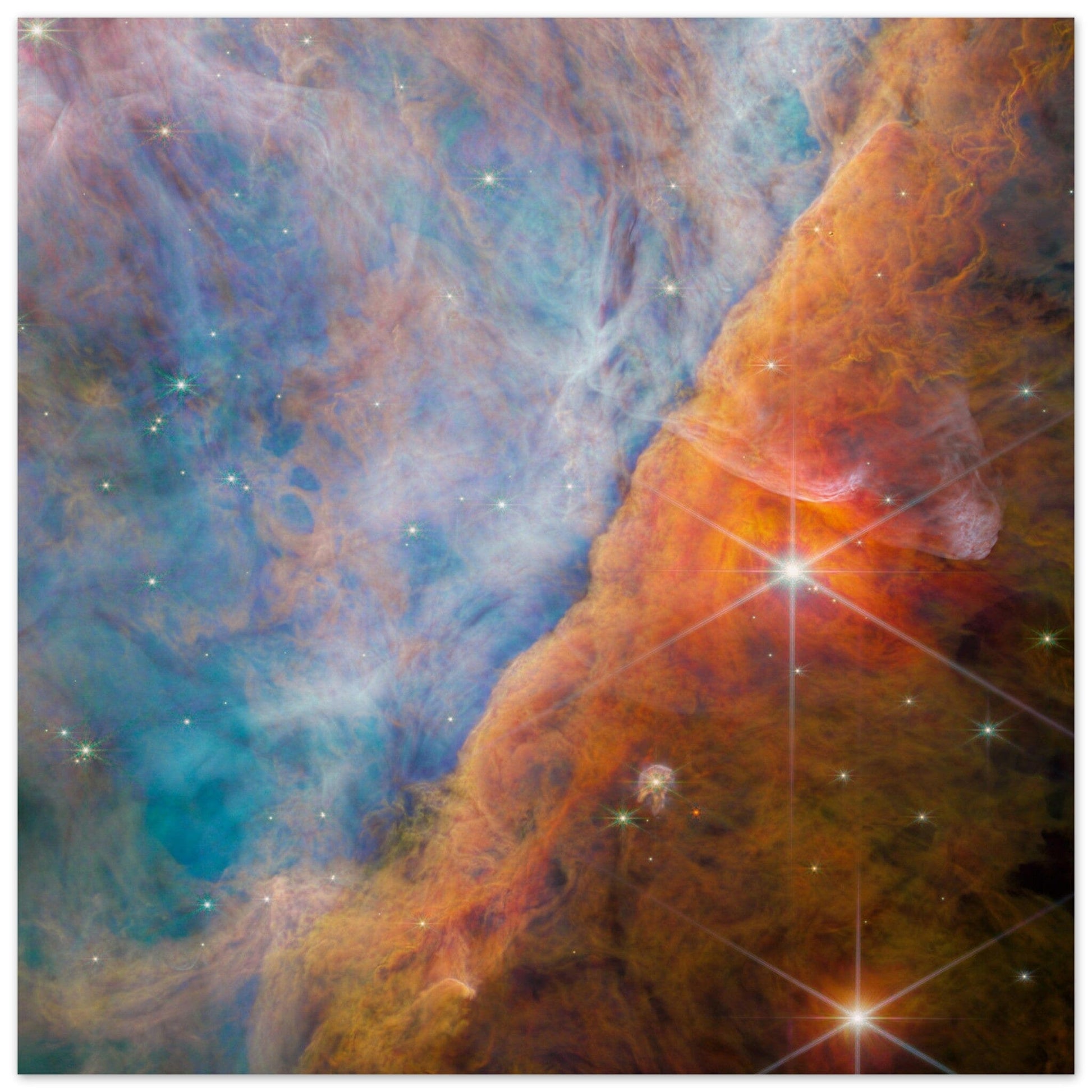 NASA - Poster - 19. Orion Bar (NIRCam Image) - James Webb Space Telescope Poster Only TP Aviation Art 50x50 cm / 20x20″ 