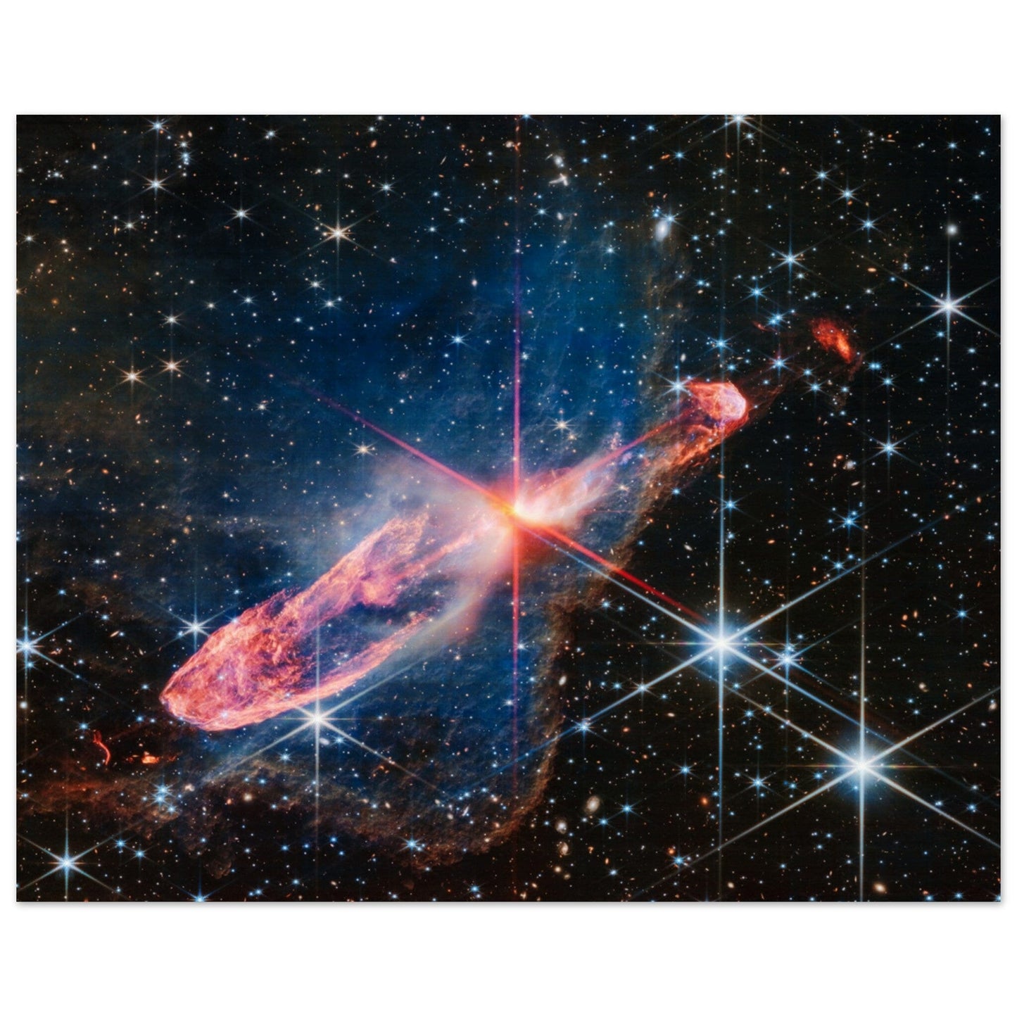 NASA - Poster - 22. Herbig-Haro 46/47 (NIRCam Image) - James Webb Space Telescope Poster Only TP Aviation Art 40x50 cm / 16x20″ 