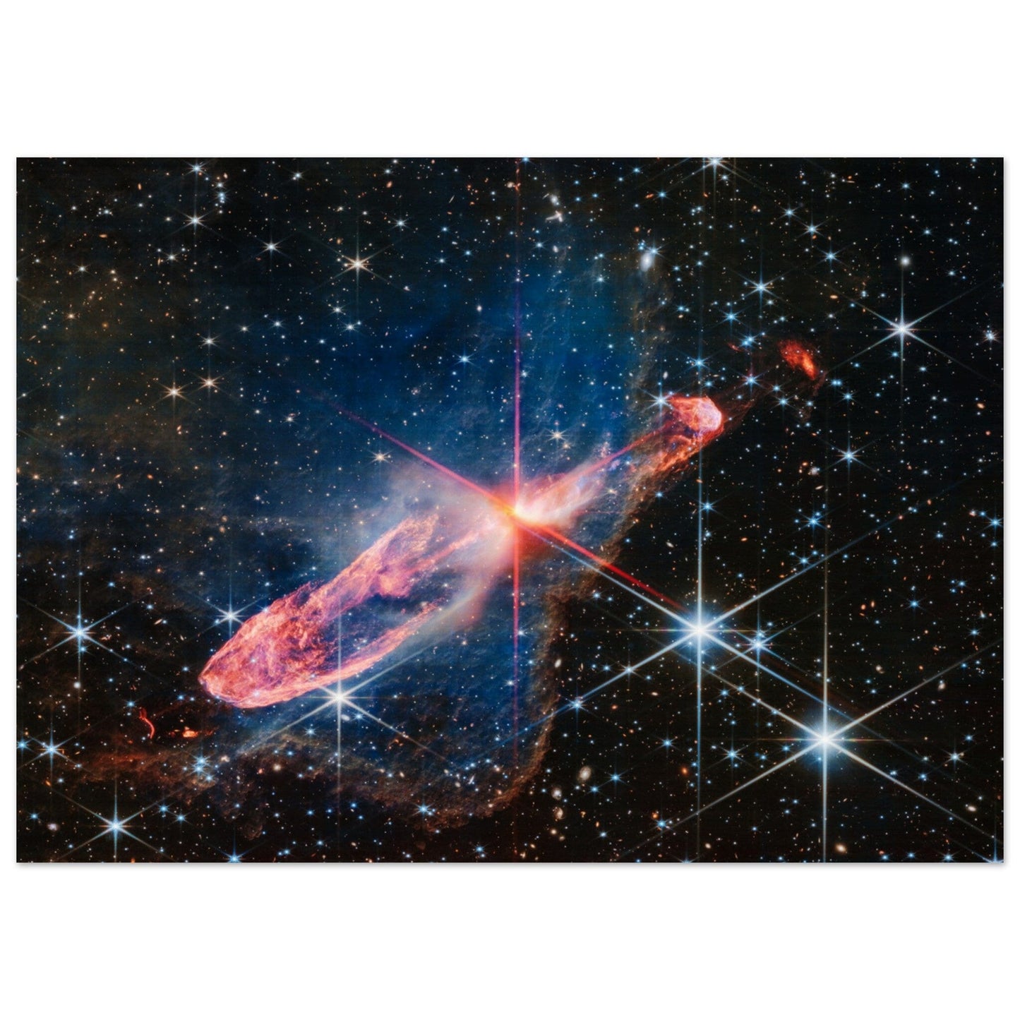 NASA - Poster - 22. Herbig-Haro 46/47 (NIRCam Image) - James Webb Space Telescope Poster Only TP Aviation Art 50x70 cm / 20x28″ 