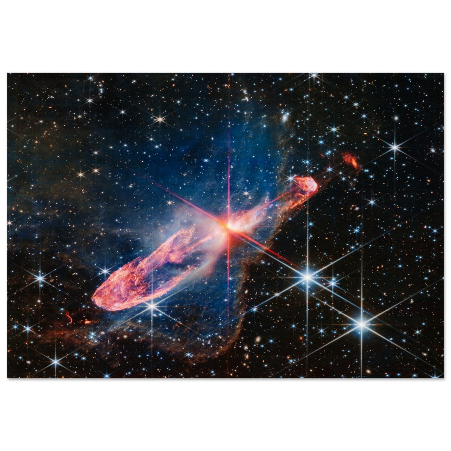NASA - Poster - 22. Herbig-Haro 46/47 (NIRCam Image) - James Webb Space Telescope Poster Only TP Aviation Art 70x100 cm / 28x40″ 