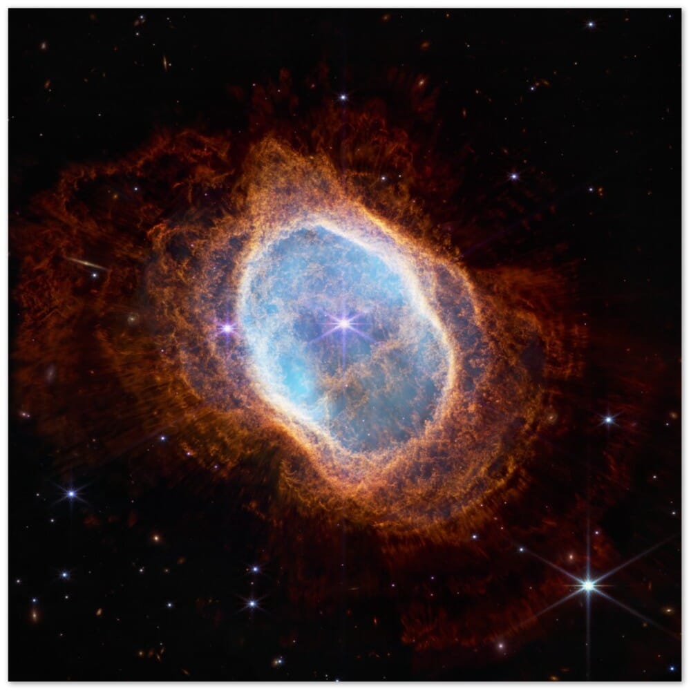 NASA - Poster - 3. Southern Ring Nebula (NIRCam Image) - James Webb Space Telescope Poster Only TP Aviation Art 70x70 cm / 28x28″ Horizontal 