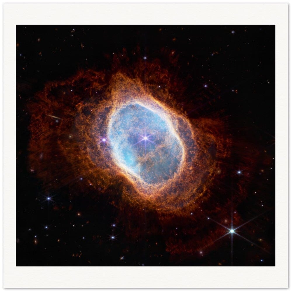 NASA - Poster - 3. Southern Ring Nebula (NIRCam Image) - James Webb Space Telescope Poster Only TP Aviation Art 70x70 cm / 28x28″ Vertical 