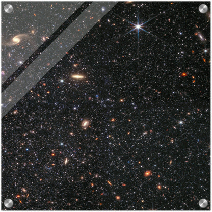 NASA - Poster - Acrylic - 10. Dwarf Galaxy Wolf–Lundmark–Melotte (NIRCam Image) - James Webb Space Telescope Acrylic Print TP Aviation Art 40x40 cm / 16x16″ 