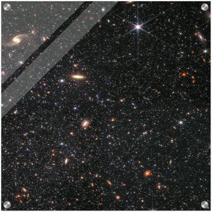 NASA - Poster - Acrylic - 10. Dwarf Galaxy Wolf–Lundmark–Melotte (NIRCam Image) - James Webb Space Telescope Acrylic Print TP Aviation Art 50x50 cm / 20x20″ 
