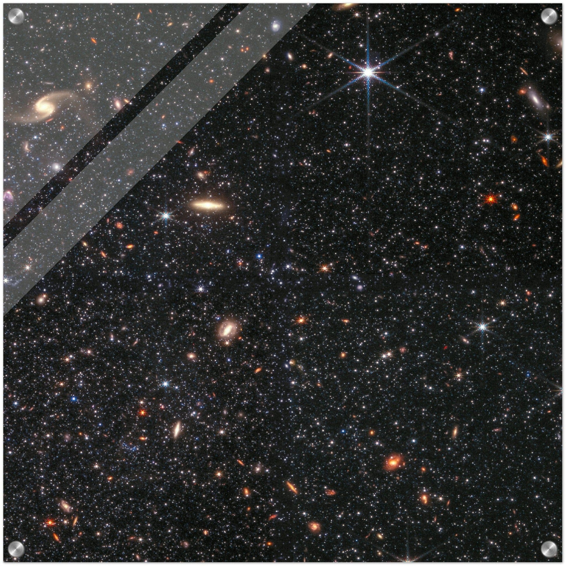 NASA - Poster - Acrylic - 10. Dwarf Galaxy Wolf–Lundmark–Melotte (NIRCam Image) - James Webb Space Telescope Acrylic Print TP Aviation Art 60x60 cm / 24x24″ 