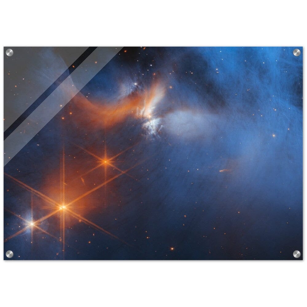 NASA - Poster - Acrylic - 15. Chamaeleon I Molecular Cloud (NIRCam Image) - James Webb Space Telescope Acrylic Print TP Aviation Art 50x70 cm / 20x28″ 