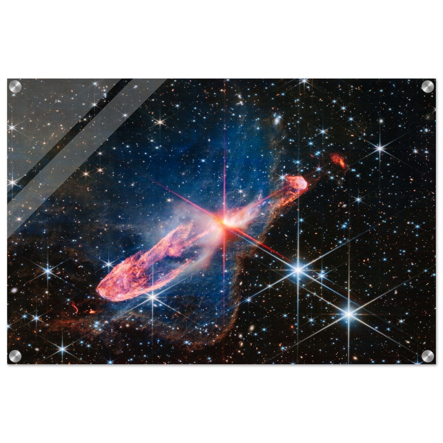 NASA - Poster - Acrylic - 22. Herbig-Haro 46/47 (NIRCam Image) - James Webb Space Telescope Acrylic Print TP Aviation Art 