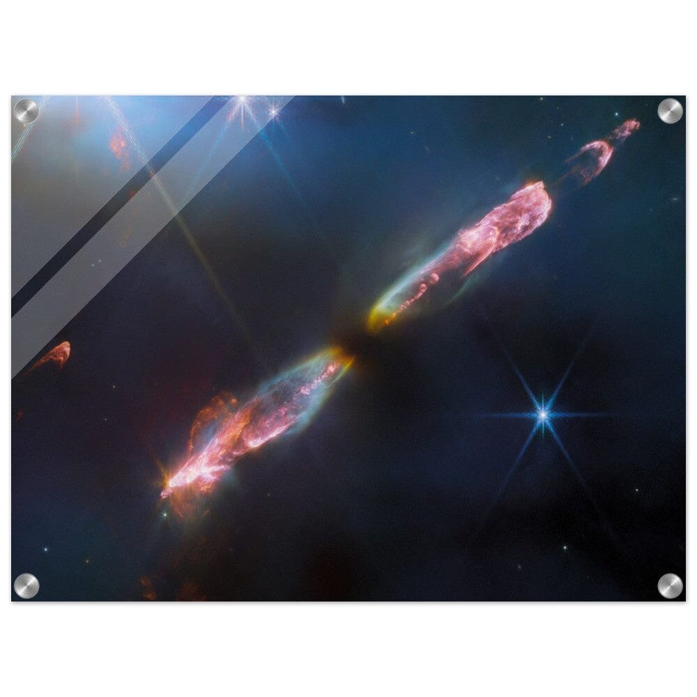 NASA - Poster - Acrylic - 27. HH 211 (NIRCam Image) - James Webb Space Telescope Acrylic Print TP Aviation Art 45x60 cm / 18x24″ 