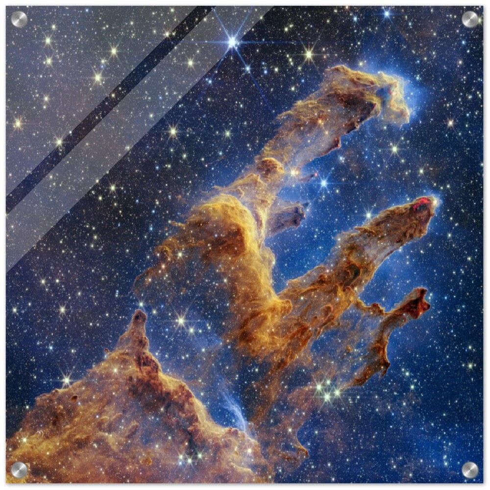 NASA - Poster - Acrylic - 9. Pillars of Creation (NIRCam Image) - James Webb Space Telescope Acrylic Print TP Aviation Art 50x50 cm / 20x20″ 