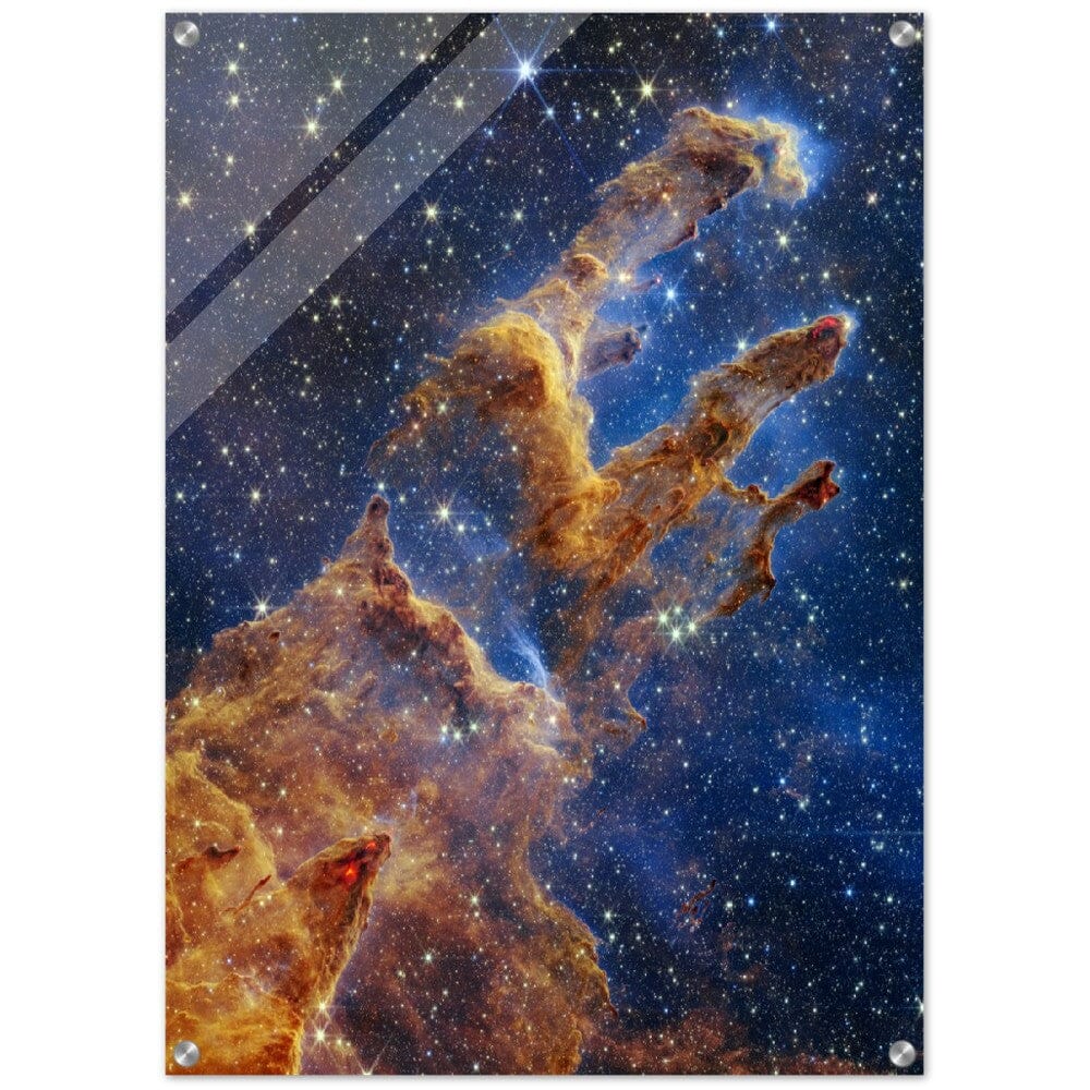 NASA - Poster - Acrylic - 9. Pillars of Creation (NIRCam Image) - James Webb Space Telescope Acrylic Print TP Aviation Art 50x70 cm / 20x28″ 