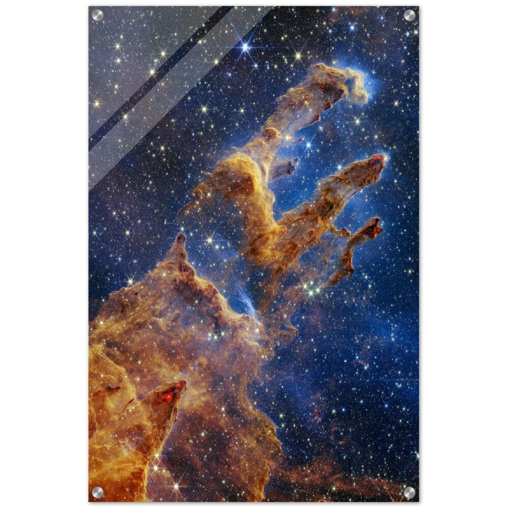 NASA - Poster - Acrylic - 9. Pillars of Creation (NIRCam Image) - James Webb Space Telescope Acrylic Print TP Aviation Art 50x75 cm / 20x30″ 