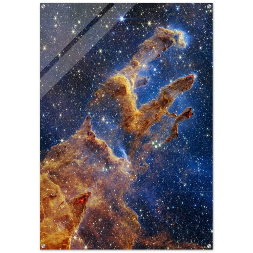 NASA - Poster - Acrylic - 9. Pillars of Creation (NIRCam Image) - James Webb Space Telescope Acrylic Print TP Aviation Art 70x100 cm / 28x40″ 