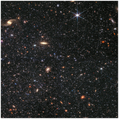 NASA - Poster - Aluminum - 10. Dwarf Galaxy Wolf–Lundmark–Melotte (NIRCam Image) - James Webb Space Telescope Aluminum Print TP Aviation Art 50x50 cm / 20x20″ 