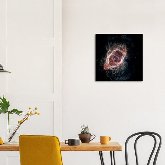 NASA - Poster - Aluminum - 12b. Southern Ring Nebula’s Gas (NIRCam and MIRI Composite Compass Image) - James Webb Space Telescope Aluminum Print TP Aviation Art 