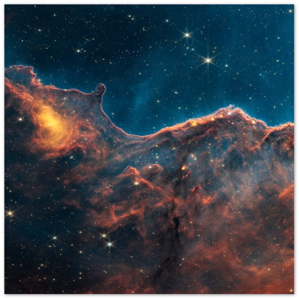 NASA - Poster - Aluminum - 13. Carina Nebula Jets (NIRCam) - James Webb Space Telescope Aluminum Print TP Aviation Art 50x50 cm / 20x20″ 