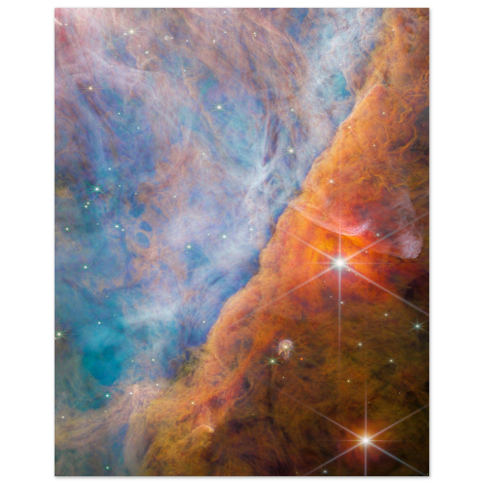 NASA - Poster - Aluminum - 19. Orion Bar (NIRCam Image) - James Webb Space Telescope Aluminum Print TP Aviation Art 40x50 cm / 16x20″ 